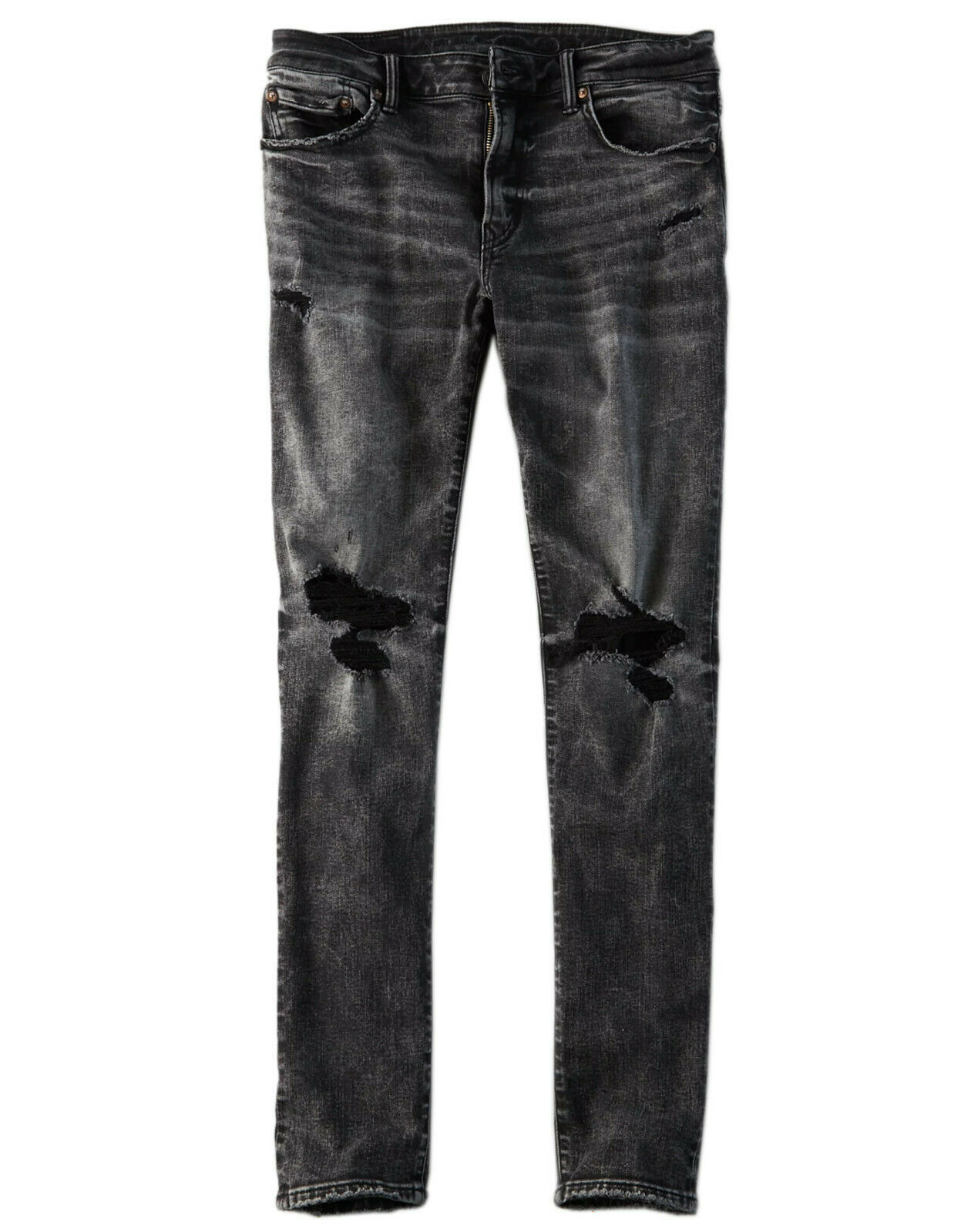 Primary image for American Eagle Mens 4866167 Destroyed Black Wash Next Level Airflex Slim Jeans