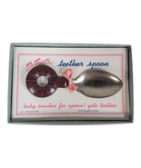 Antique 1940&#39;s NIB Dr Frost&#39;s teether spoon pink rubber stainless steel - €25,07 EUR
