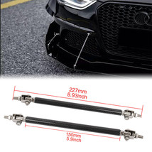 2pcs Universal Car Bumper Lip Splitter Carbon Rod Strut Tie Bar Support 15CM - £11.73 GBP