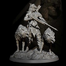 1/24 Resin Model Kit Warrior Barbarian Hunter and Dogs Unpainted - £18.52 GBP