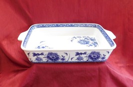Baum Bros./Brothers Formalities Blue Rose LARGE Casserole Dish - NEW - £43.82 GBP
