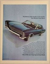1965 Print Ad The New Buick Riviera Gran Sport 2-Door with V-8 Engines - £13.35 GBP