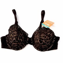 Warners Underwire Bra Lace Escape Contour Floral No Itch All Day Comfort... - $46.95