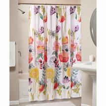 D&amp;H 1 Piece Girls Red Pink Yellow Floral Pattern Shower Curtain, Polyest... - £40.62 GBP