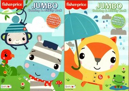 Fisher-Price - Jumbo Coloring &amp; Activity Books (Set of 2 Books) - £8.69 GBP