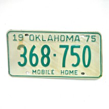 1975 United States Oklahoma Base Mobile Home License Plate 368-750 - £14.72 GBP