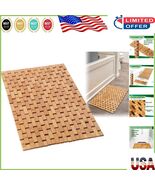 Durable Bamboo Bath Mat [24x16] – Foldable, Easy-Clean Beauty for Your B... - $774.08 MXN