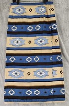 Capacity Skirt Womens XLarge Beige Blue Native Western Cowgirl Vintage Maxi - £38.91 GBP
