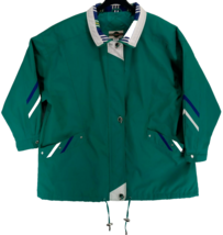 Womens Size 2XL OutBrook Multicolor Lined Windbreaker Jacket Coat Vintage - $18.99