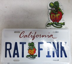 Rat Fink Metal License Plate Topper &amp; Embossed License Plate - €43,17 EUR