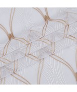 Set of Two 84&quot;  Gold Wave Embroidered Window Panels - $3,611.93 MXN