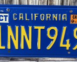Vintage 80s 1986 California Yellow on Blue License Plate - $19.34