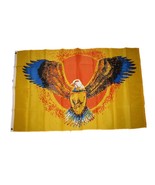K&#39;s Novelties 3x5 Eagle Wings Sun Flag with Nylon Clips 3&#39;x5&#39; Brass Grom... - $12.88