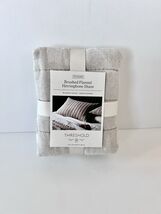 Threshold Brushed Flannel Herringbone Sham Beige Target Standard Size NEW - $13.99