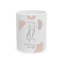 Just Living My Best Life Ceramic Mug - Stylish Inspirational Mother&#39;s Gift - $265.45 MXN+