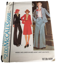 McCalls 5858 Sewing Pattern Misses Jacket Skirt Pants 1970s Fashion Vintage 14 - £3.92 GBP