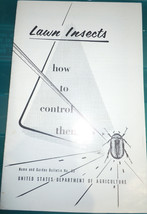 Vintage Lawn Insects How To Control Them Home &amp; Garden Bulletin No.55 1958 - $2.99