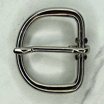 Silver Tone Simple Rounded Basic Belt Buckle - £5.51 GBP