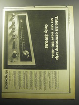 1973 Pioneer SX-424 AM-FM Stereo Receiver Ad - Take an economy trip - $18.49