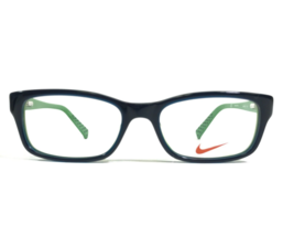 Nike Eyeglasses Frames Kids 5513 325 Grey Blue Green Square Full Rim 47-16-130 - £67.42 GBP