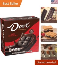 Full-Size Dark Chocolate Bars - Pack of 18, 1.44 oz Each, Luxurious Treat - $868.71 MXN