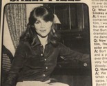 Vintage Sally Field Magazine Article One Page 1970s One Minute Interview - $7.91