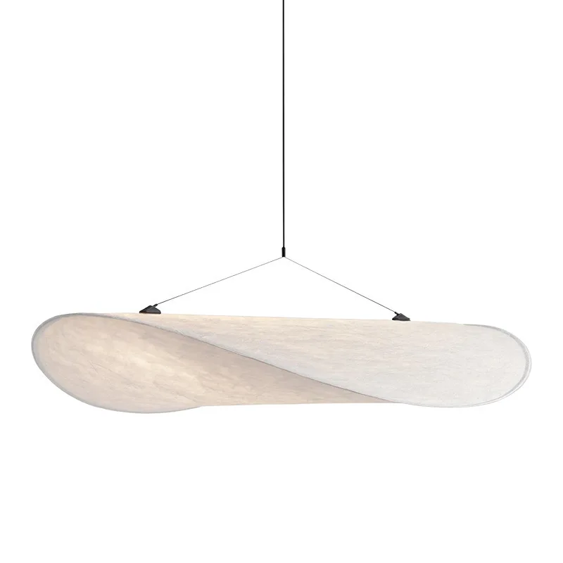 Pendant lamp white silk chandelier for living dining room home decor modern silk fabric thumb200