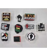 Ladies 10 pcs Black Lives Matter Croc Shoe Accessories B2 - $14.88 CAD