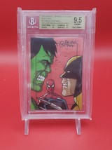 2010 Marvel Heroes &amp; Villains Sketch B. Postman Wolverine Hulk Spiderman BGS 9.5 - £91.53 GBP