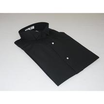 Men's Tuxedo shirt By CLASSIX Wing Tip Formal Plain Front After Six M14 Black image 3