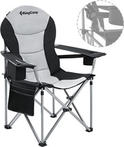 Kingcamp Lumbar Support Camping Chairs With Cooler Bag Padded, Max 353Lbs. - £99.05 GBP