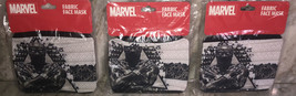 Black Panther Marvel Adult Lot Of 3 Fabric Face Masks Black/White-NEW-SH... - £7.69 GBP