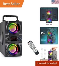 Multi-Functional Bluetooth Speaker with FM Radio &amp; Heavy Bass for Parties - $57.50