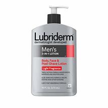 Lubriderm Men&#39;s 3-In-1 Lotion Enriched with Aloe for Body and Face, Non-... - £50.91 GBP