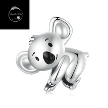 Genuine Sterling Silver 925 Baby Koala Bear Animal Bead Charm For Bracelets - £15.35 GBP