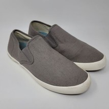 SEAVEES Men Grey Baja Loafer Sz 8.5 M Slip On Boat Casual Canvas Shoes - £22.81 GBP