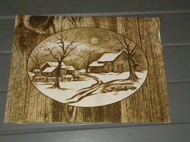 * TRI CHEM 0894-25 Barnwood BROWN OVAL Landscape Picture to paint TRICHE... - $206.21 MXN