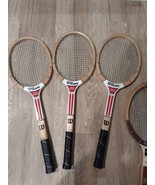 Lot Of 4 Wilson Vintage Wooden Tennis Rackets, 4 metal tennis rackets vi... - £102.21 GBP