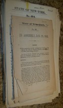 LOT 39 ANTIQUE 1830s-40s NEW YORK STATE CONGRESS LAWS ACT LEGAL BROADSID... - £38.98 GBP