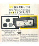 1965 B7K Model 1240 Color Generator Advertisement Television Electronics... - €17,11 EUR