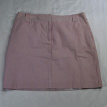 LOFT 8 Red Seersucker Stripe Pockets Stretch Zip Womens Straight Pencil Skirt - £11.79 GBP