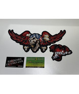 NEW NIP Set of 2 Embroidered Patches America Skull Wings &amp; Devil by Nite... - $471.03 MXN