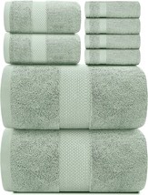 Luxury Bath Towel 8PC Set Combed Cotton Hotel Quality Absorbent 8 Piece Towels  - £42.56 GBP+