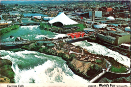 Vtg Postcard Exciting Falls , Wolds Fair expo 74 Spokane USA - £4.91 GBP