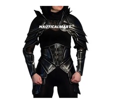 Medieval Handmade Steel Warrior Armor: Women&#39;s Dark Fantasy LARP Cosplay... - €213,22 EUR