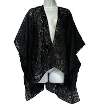 MARCUS ADLER NEW YORK Black Sheer Shawl Poncho Cape Wrap One Size - $24.74