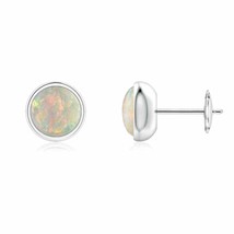Authenticity Guarantee 
ANGARA 6MM Natural Opal Solitaire Stud Earrings for W... - £383.18 GBP