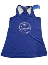 Champion NCAA Kansas Jayhawks Women Echo Swing Tank Medium Royal - $276.80 MXN
