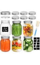 Wide Mouth Mason Jars 16 Oz with Lids [6 Pack], Canning Jars with Metal Airtight - £17.40 GBP