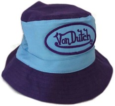 Von Dutch Kids Bucket Hat Purple &amp; Blue - One Size Unisex - New Without Tags - £15.57 GBP